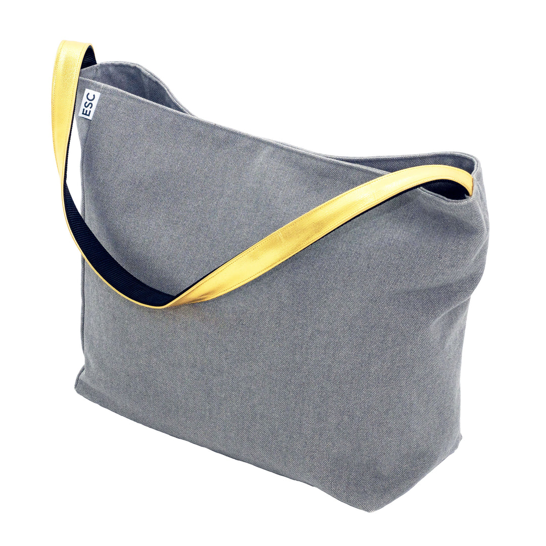 CARRIER BAG - IRON GREY & GOLD