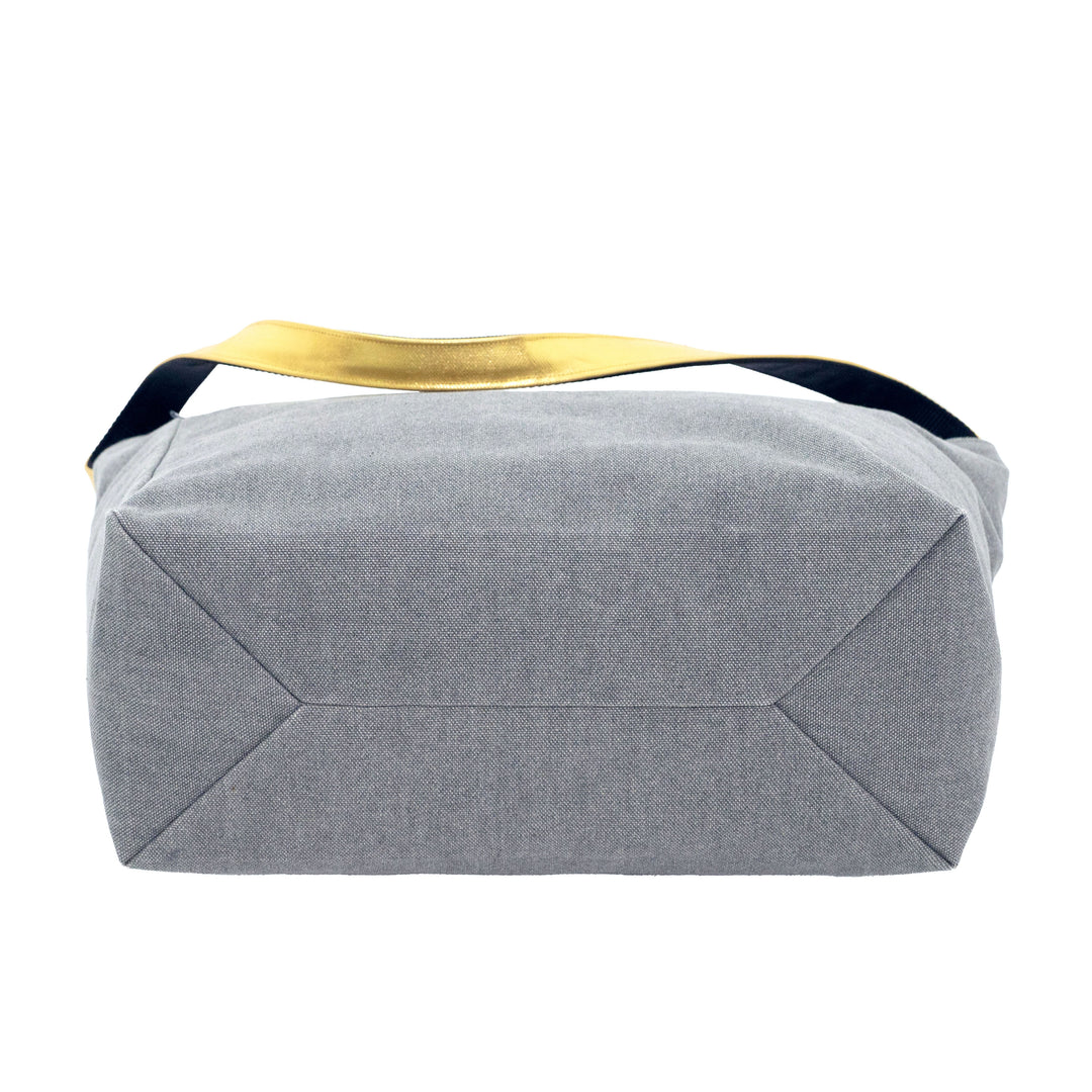 CARRIER BAG - IRON GREY & GOLD