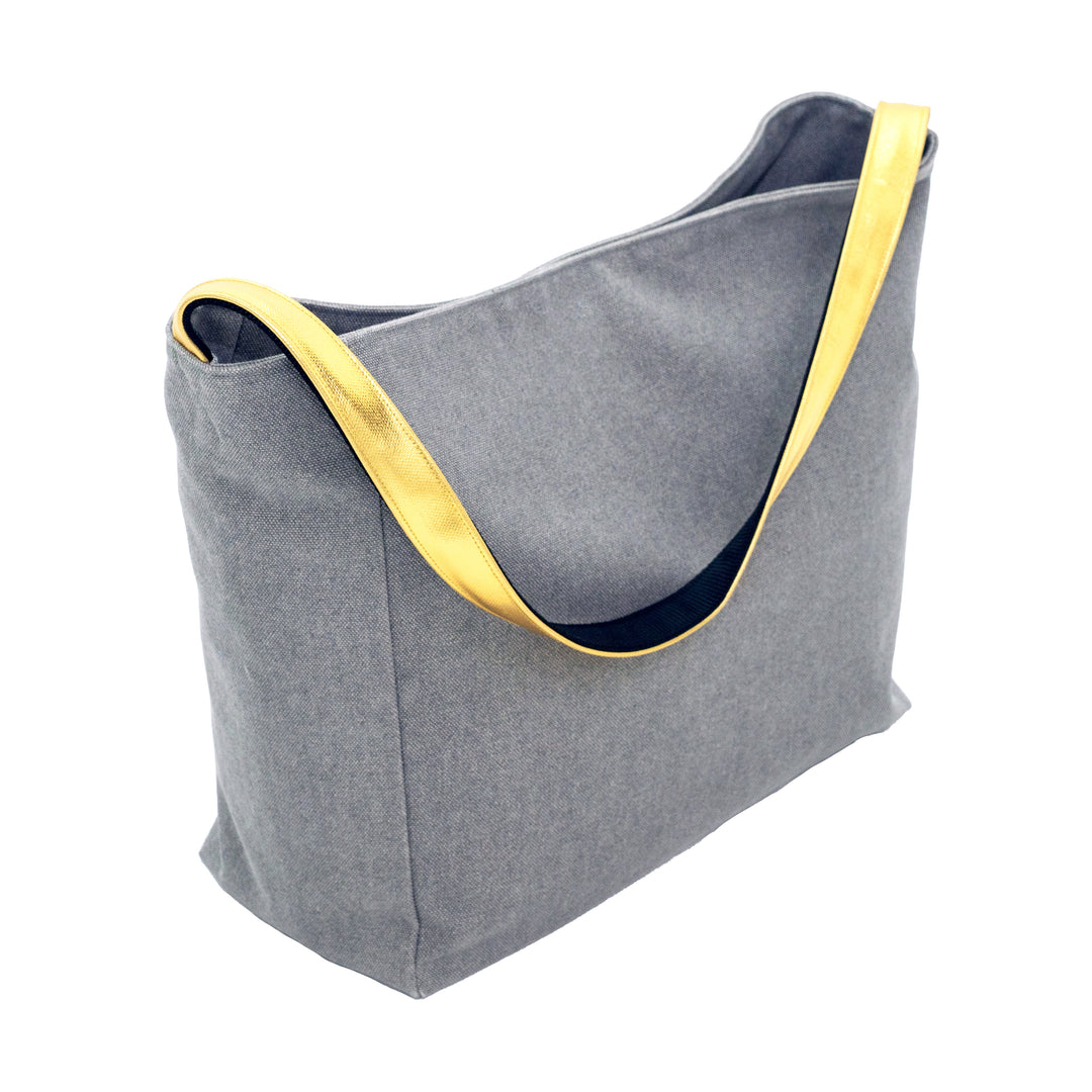 CARRIER BAG - IRON GREY & GOLD