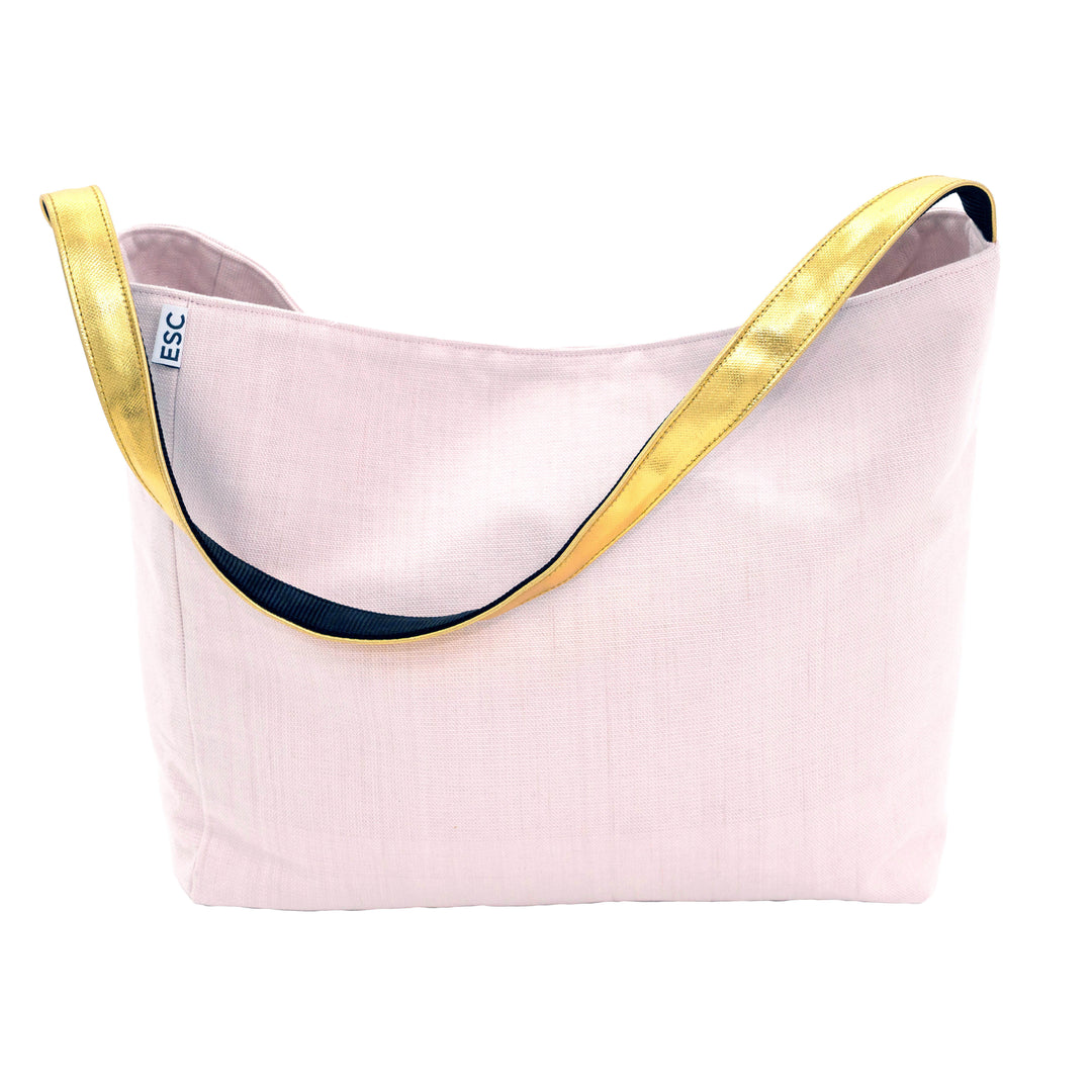 CARRIER BAG - PALE PINK & GOLD