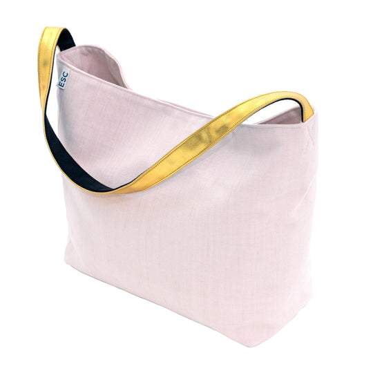 CARRIER BAG - PALE PINK & GOLD