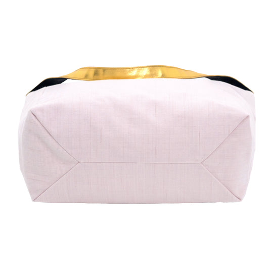 CARRIER BAG - PALE PINK & GOLD