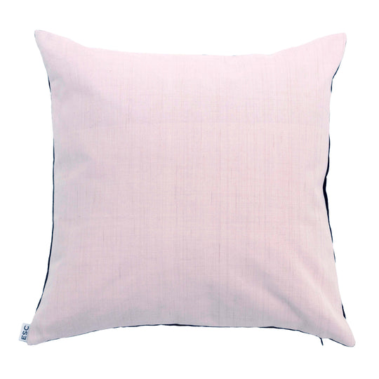 CUSHION - PALE PINK & BLACK