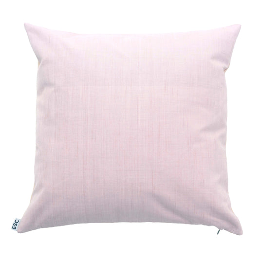 CUSHION - PALE PINK & COTTON WHITE