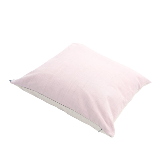 CUSHION - PALE PINK & COTTON WHITE