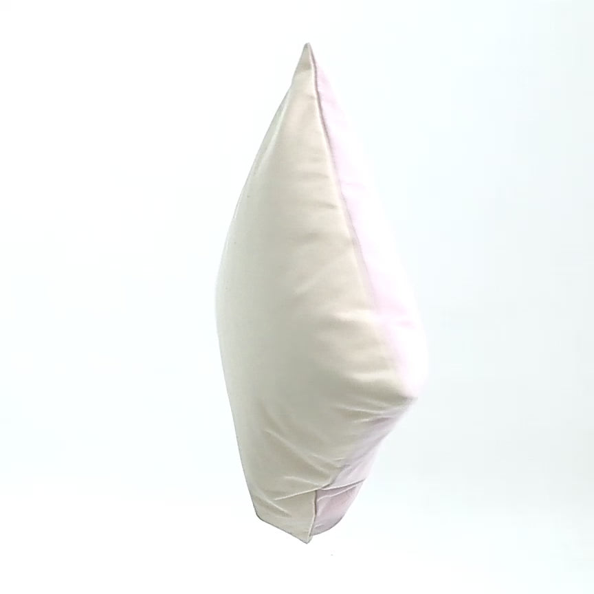 CUSHION - PALE PINK & COTTON WHITE