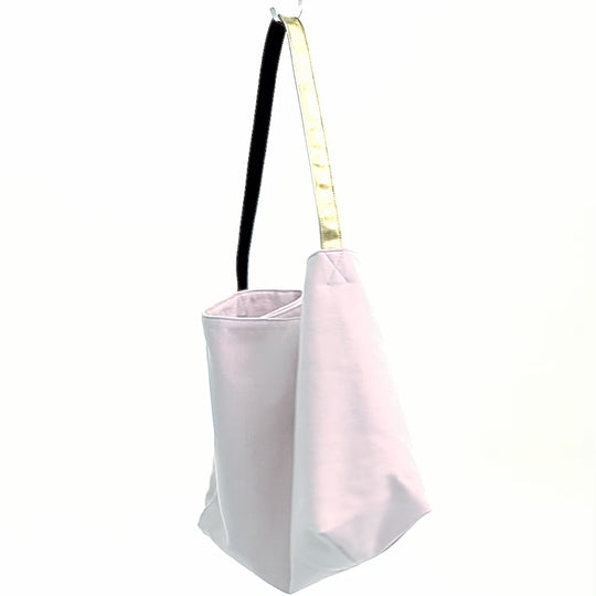 CARRIER BAG - PALE PINK & GOLD